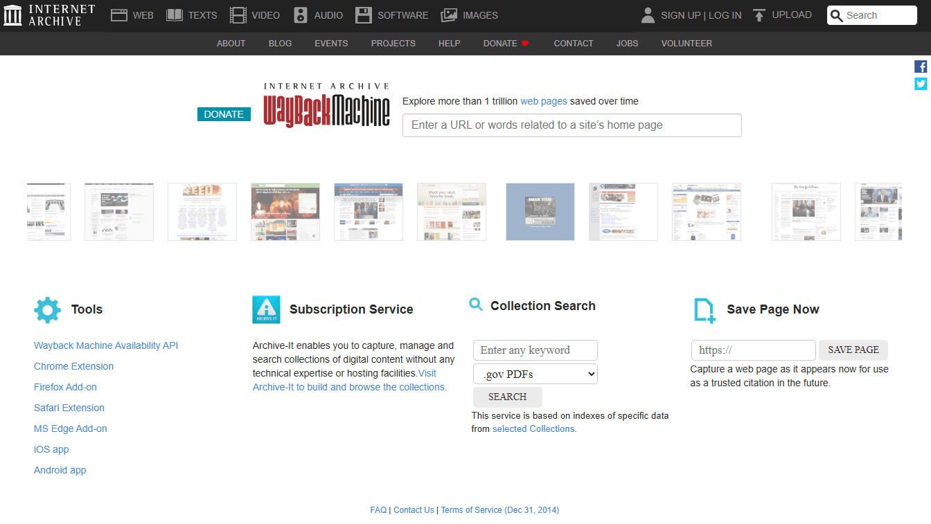 Check domain history to reveal all past visual issues