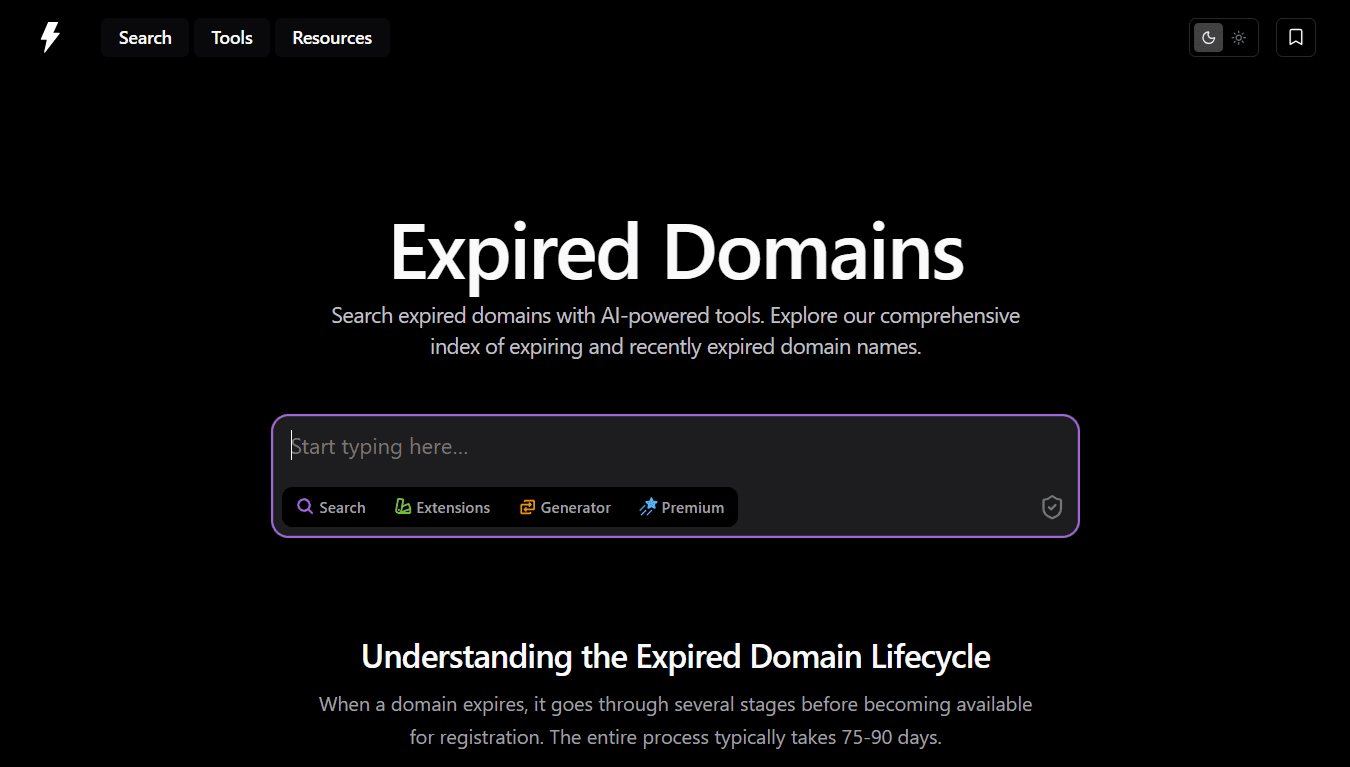 Instant Domain Search