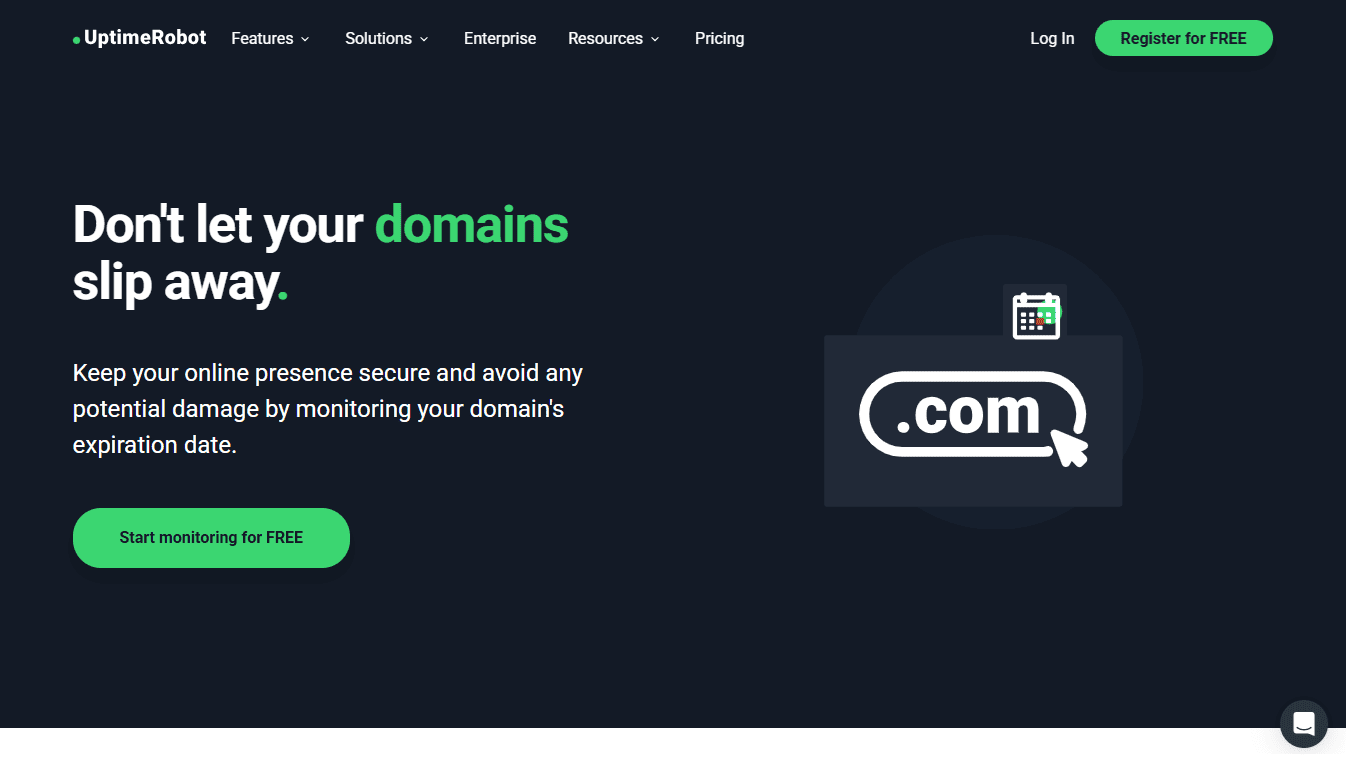 Domain Expiration Monitoring Tool UptimeRobot