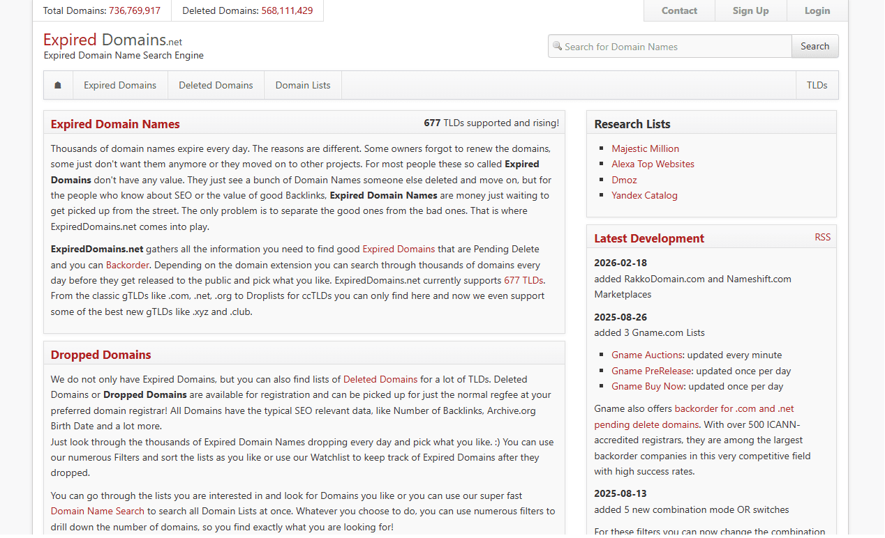 Buy expiring domains for sale on ExpiredDomains.net