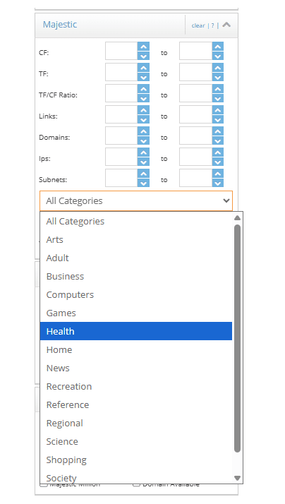 Selecting a target niche for expired domains