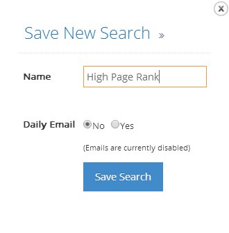 Save Search